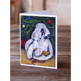 Christmas Tree With Harlequin Great Dane Greeting Cards And Envelopes Pack Of 8
