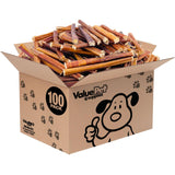 ValueBull Bully Sticks for Small Dogs, Thin 6 Inch, 100 Count Bulk Pack - All Natural Dog Treats, 100% Beef Pizzles, Single Ingr