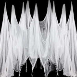 Niurui Halloween White Creepy Cloth 315 x 79 Inch Spooky Gauze Clothes Halloween Scary Decoration for Haunted Houses Party Suppl