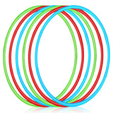 Sratte 6 Pcs Exercise Hoop Detachable Adjustable Plastic Hoops Snap Together Toy Ring Color Playground Toys for Girls and Boys P