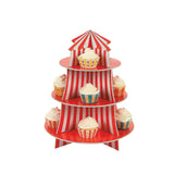 Fun Express Big Top Carnival Cupcake Stand Circus Birthday Party Supplies VBS Vacation Bible School Supplies/Decor 3 Tiers