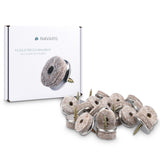 Navaris Felt Pads for Furniture (20 Pieces) - 3/4 Round Screw-in Pad Sliders for Chair Legs and Feet - Floor Gliders to Protect 