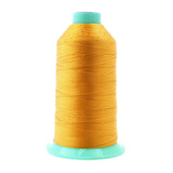 Mandala Crafts Size 138 420D T135 Bonded Nylon Thread - Gold 1250 YDs Tex 135 Heavy Duty Sewing Threads for Leather, Jeans, Weav