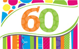 Creative Converting Bright and Bold 8 Count 60th Birthday Invitations