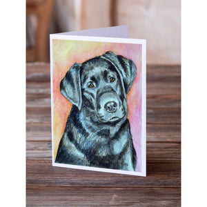 Black Labrador Greeting Cards And Envelopes Pack Of 8