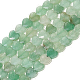 Nitopupu 22pcs Faceted Heart Stone Beads Natural Green Aventurine Bead 8mm Crystals and Healing Stones for Jewelry Making Suppli