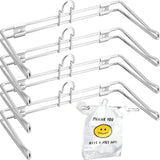4 Pieces T-shirt Bag Rack Wall Mount 6 Arms Chrome T-shirt Bags Plastic Grocery Bag Holder Hanging Plastic Bag Holder Use in Res