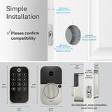 Yale Security 2 Touch Deadbolt Lock, Satin Nickel Biometric Fingerprint Entry Door Lock with Digital Keypad for Code Entry (No Wi-Fi), YRD420-F-BLE-619