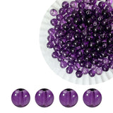 PAMIR TONG 400pcs 8mm Transparent Purple Round Glass Beads for Bracelet Pretty Smooth Loose Beads for Necklace-Earring-Jewelry M