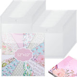 Henoyso 48 Pcs 12 x 12 Scrapbook Paper Storage Organizer Top Loading Plastic Craft Paper Holder Storage Organization for Holding