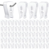 Foilswirl 100 Pack Peg Hook Stoppers Inventory Control Clips Fits 0.15 to 0.25 Diameter Plastic or Metal Hooks, Pegboard Locks A
