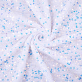 White Iridescent Fabric 5 Yards Glitter Sequin Fabric by The Yard Thick Velvet Fabric Sparkling Material for Sewing Outdoor Merm
