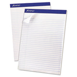 Ampad TOP20170 20170 Evidence Recycled Perforated 81/2x113/4 Wide Rule Pads, Margin, White, 50 Shts, 12 Per Pack