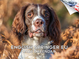 2025 2026 English Springer EU Calendar - Dog Breed Monthly Wall Calendar - 12 x 18 Open - Thick No-Bleed Paper - Giftable - Acad