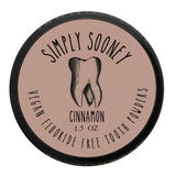 Simply Sooney Remineralizing Vegan Mineral Tooth Powder I Cinnamon Formula I Natural Whitening I Stronger Teeth (1.5oz Jar)