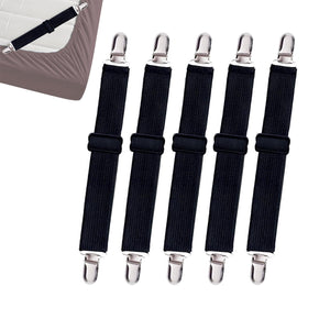 10 pcs Adjustable Bed Sheet Straps,Bed Sheet Clips, Elastic Bed Fitted Sheet Holder,Fitted Sheet Straps Clips,Sheet Fastener Sus