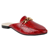 Shoetopia Women And Girls Maroon Flat Sandal Mules,Maroon,8,B09WKFNHKX