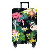 WUJIAONIAO Travel Luggage Cover Baggage Suitcase Cover Protector Skins 18-32 Inch (Flower flamingo, XL (for 29-32 inch luggage))
