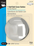 Dritz 213100 Half Ball Cover Button, Size 100 (21/2Inch), 1Sets