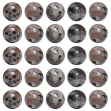 100Pcs 6mm Natural Smooth Flame Stone Gemstone Beads Round Loose Stone Beads for Jewerly Making with Crystal Stretch Cord