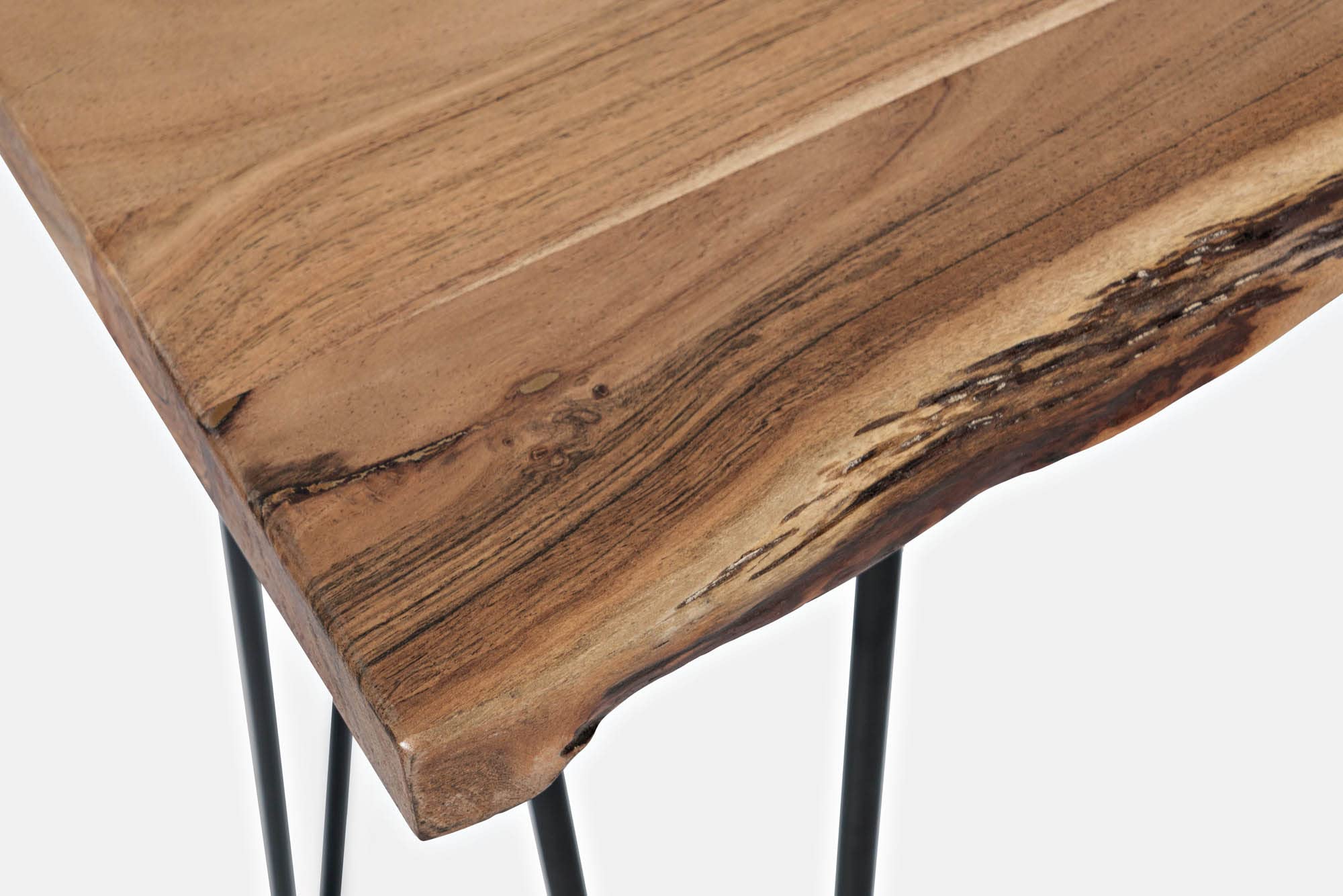 Jofran Nature'S Edge 50 Modern Solid Wood Live Edge Console Sofa Table, Natural