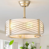 20 Fandelier Ceiling Fans with Lights, Gold Caged Boho Ceiling Fan with Light Remote Control, Mid-Century Modern with 6 Speeds f