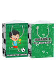 Pack of 10 football Theme Birthday Return Gift Paper Bags|Made in India| Cafe Theme Carry Bags (Multi, 9x6x2.8 inch)