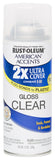 Rust Oleum 280702 American Accents Ultra Cover 2X Spray Paint, Gloss Clear, 12Ounce