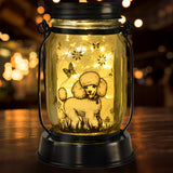 Poodle Gifts for Women/Men, Poodle Solar Lanterns Dog Mom Birthday, Dog Lovers Lantern, Pet Loss Pet Memorial Lights, Solar Gard
