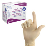 Dynarex Sterile Disposable Latex Surgical Gloves, PowderFree and Sterile, Packaged in Pairs, Professional Medical and Healthcar