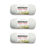Bernat Super Value Yarn, 3 Pack, Gray Ragg 3 Count
