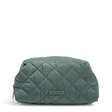 Vera Bradley Women's Performance Twill Medium Cosmetic Makeup Organizer Bag, Olive Leaf, One Size