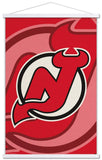 Trends International NHL New Jersey Devils - Logo 14 Wall Poster, 22.375 x 34, Print and White Hanger Bundle