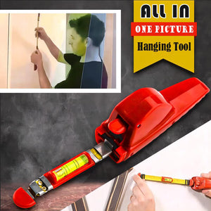 All-in-One Picture Hanging Tool, Picture Hanger, Picture Frame Level Ruler, Portable Picture Leveling and Hanging Tool, Perfect