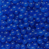 200PCS Glass Beads 8mm Glass Beads for Bracelets Necklaces Jewelry Making DIY Crafts (Dark Blue)