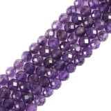 6mm Amethyst Faceted Gemstone Round Loose Beads Strand 15.5-16 DIY Jewelry Making