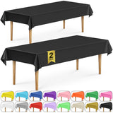 DecorRack 2 Pack Rectangular Tablecloths BPA-Free Plastic, 54 x 108 inch, Dining Table Cover Cloth for Parties, Picnic, Camping 