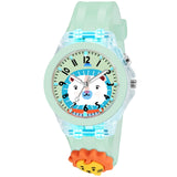 Frozil Unisex Led Luminous Kids Children Cute Cartoon Multi Color Lights Rubber Strap Analog Watch For Girls Watch For Kids Boys