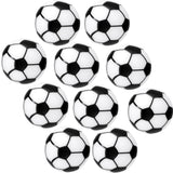Winsyison 10pcs Silicone Soccer Beads, 15mm Sports Soccer Beads, Football Supplies Assortments for Keychain Bracelets Earrings N