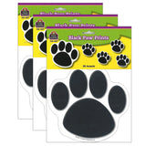 Black Paw Prints Accents, 30 Per Pack, 3 Packs
