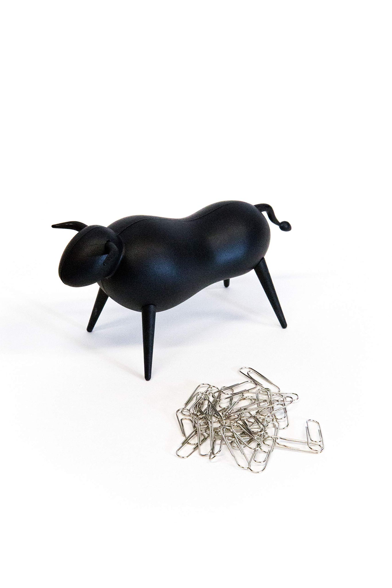 Magnetic Bull Paperclip Holder - Funny Office Desk Accessories, Secure Magnetic Paper Clip Holder, Holds Staples, Paper Clips, B