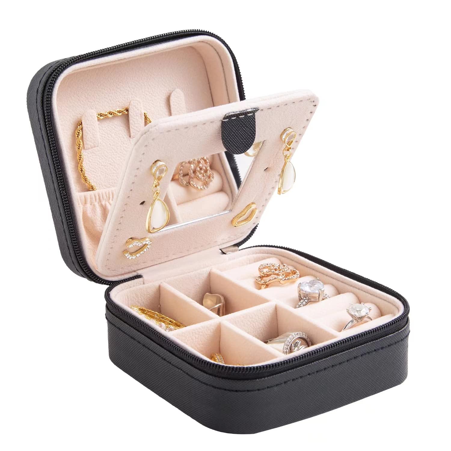 KElofoN 5 packTravel jewelry case Travel jewelry box Travel Jewelry Organizer Small Jewelry Organizer Box for Girls Women with M