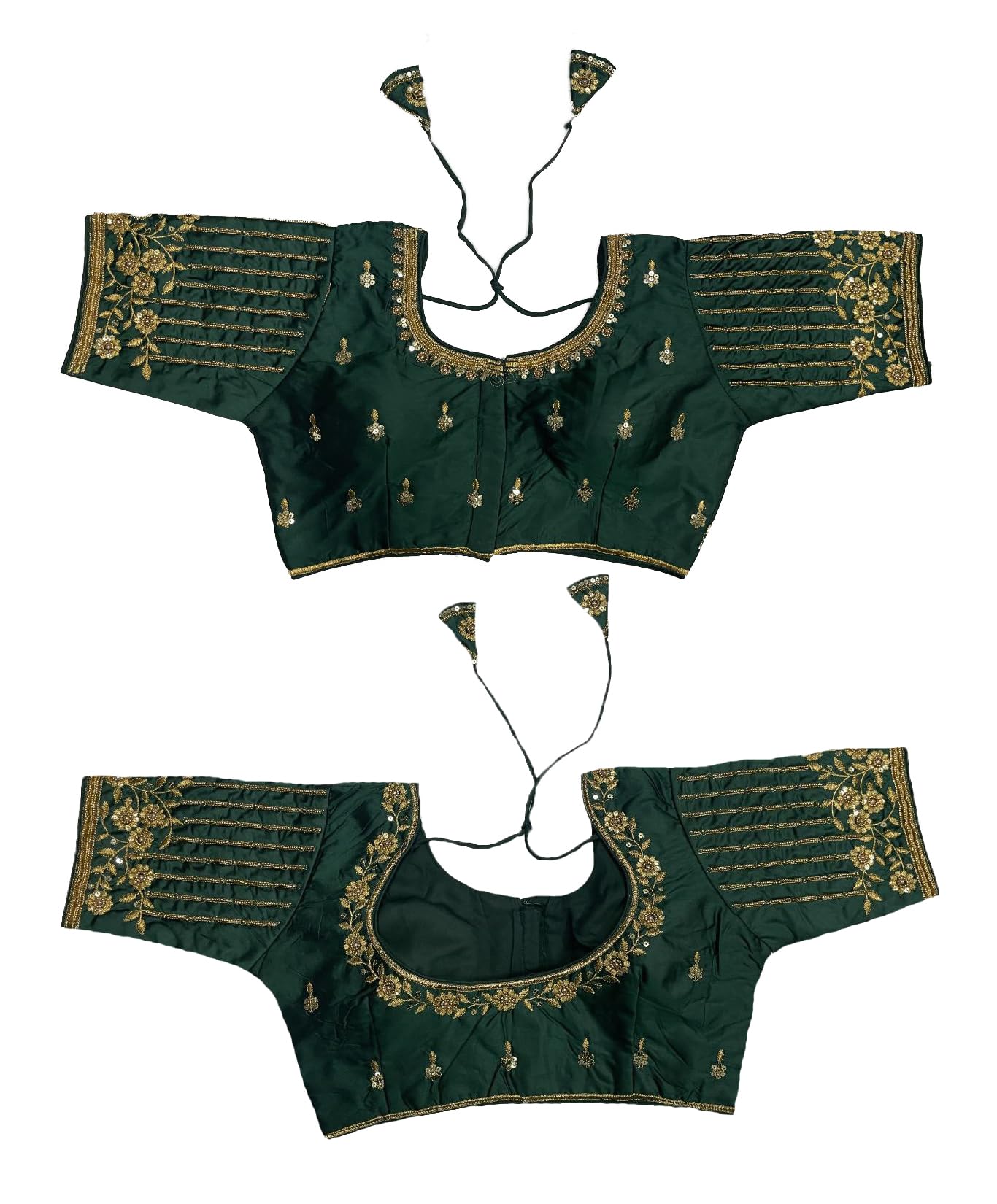 Vihu Fashion Women's Readymade Bridal Embroidery Blouse Multi Coding maggam Work moti Work Indian Ethnic Designer Stitched Ready