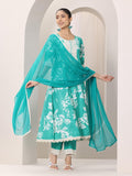 Libas Women'S Silk Blend Kurta Sets (400203Oh Blue Xl