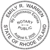 MaxMark Round Notary Pre-Inked Stamp for State of Rhode Island