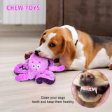 BUYPOW Dog Squeaky Toys Octopus - Tough Plush Large Medium & Small Toys - Stuffed Funny Cute Animals Puppy Pet Toy for Dog Birth