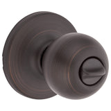 Kwikset Polo Interior Privacy Door Knob with Lock, Door Handle For Bathroom and Bedroom, Venetian Bronze Keyless Turn Lock Doork
