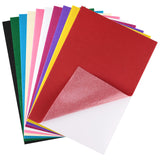 CHRORINE 10 Pcs Felt Fabric Sheets Self Adhesive Felt Sheets 8 x 12 Inches Felt Paper for DIY Art and Craft Supplies