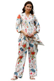 Leriya Fashion Women Ethnic Kurta Set | Rayon Co-Ord Set | Fancy Pajama Set | Pack of 2 | Floral Printed Top & Pant Set | Full P