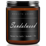 MOASITN Sandalwood Heavenly Scented Candles for Home| Natural Soy Aromatherapy Candle| Handmade Long Lasting Jar Candel| Gift fo